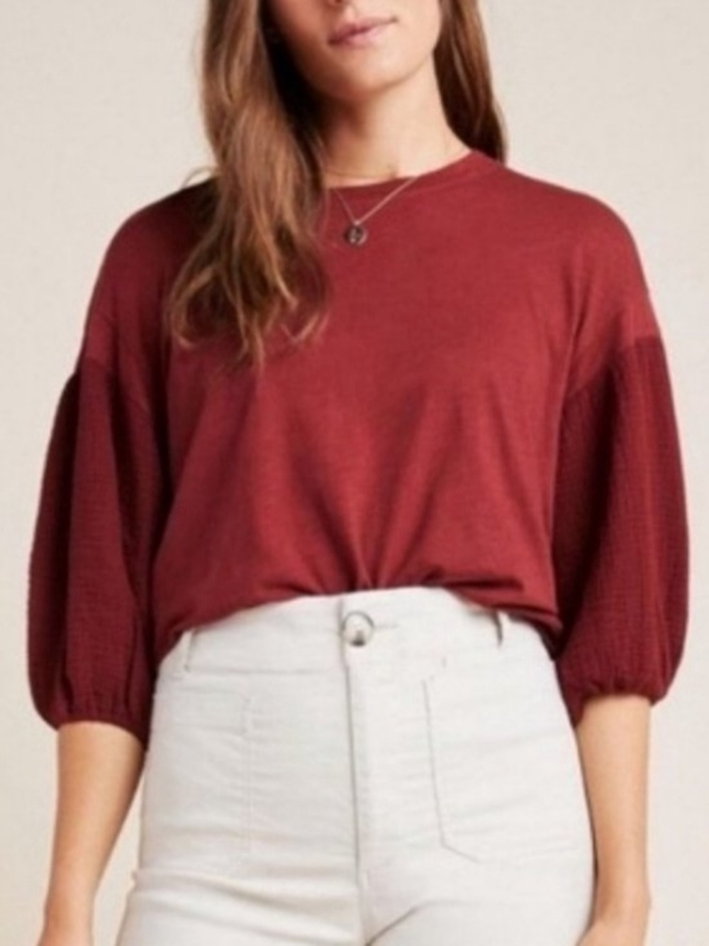 Velvet by Graham and Spencer for Anthropologie Puff Sleeve Top